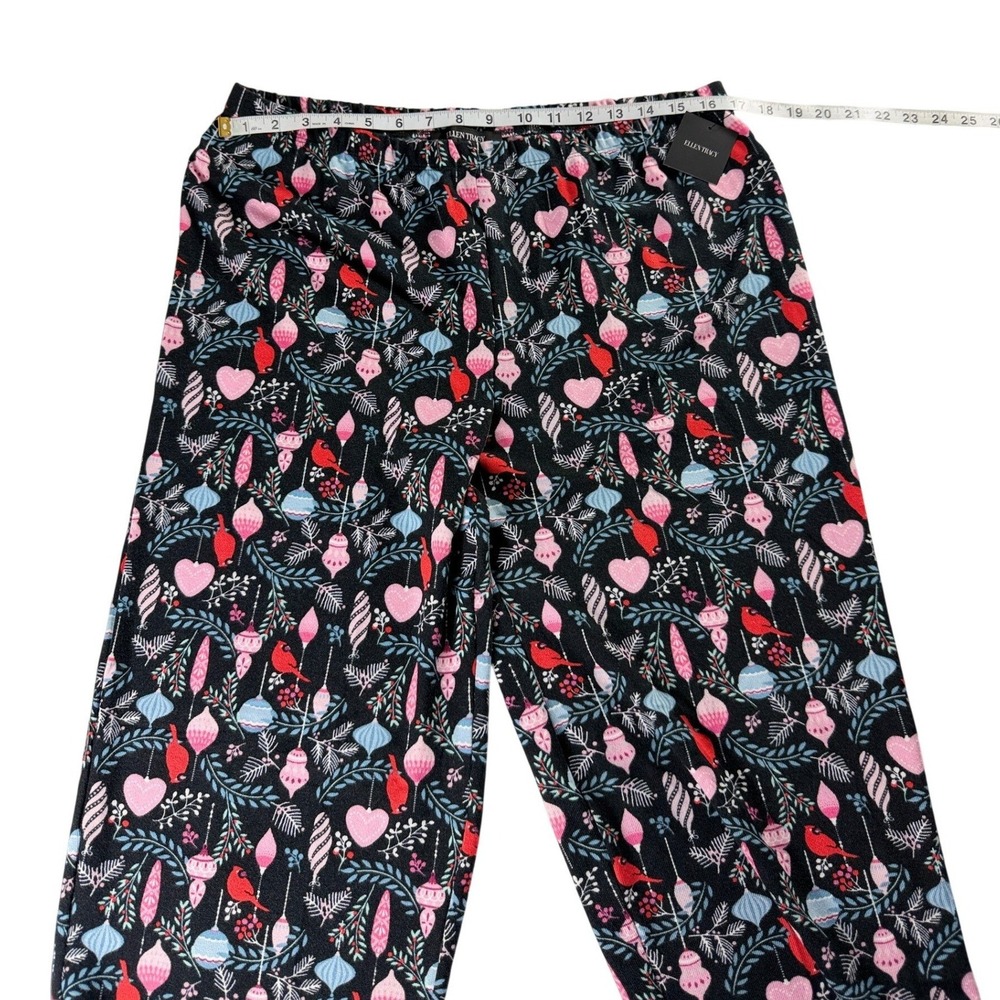 Ellen Tracy Womens Size Large 2-Piece Pajama Set Black Christmas Cardinal NWT - Picture 6 of 12